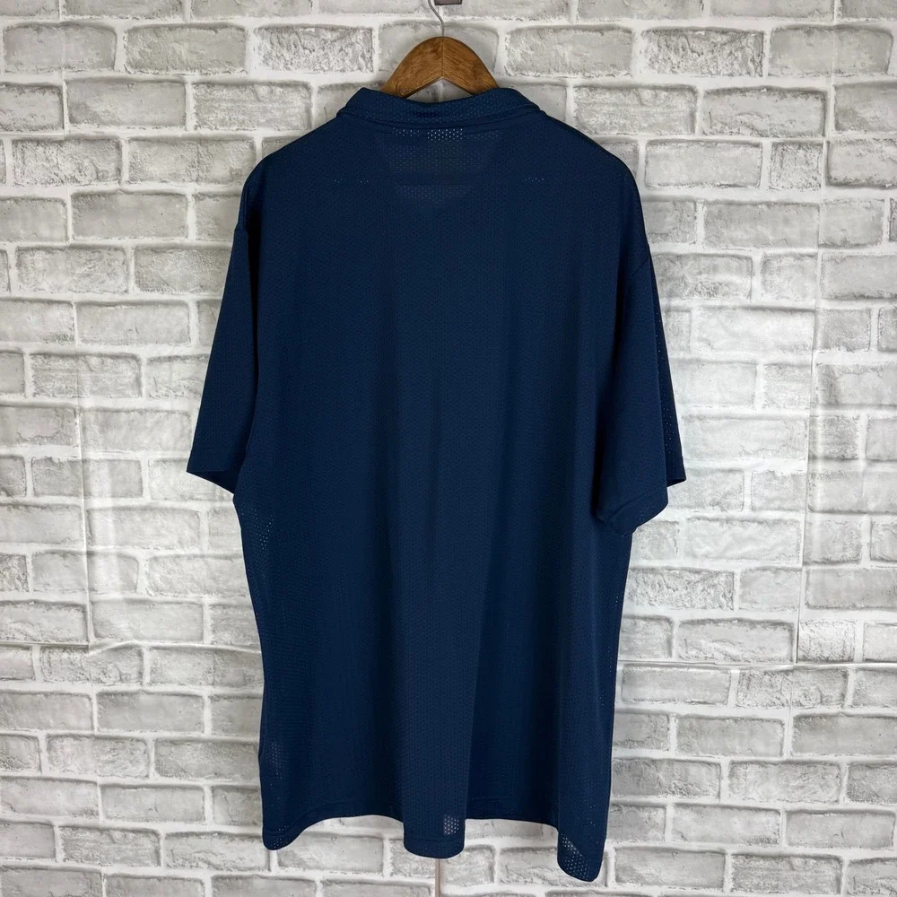 Howler Bros Mens XXL Navy Blue Mesh Short Sleeve Polo Shirt Monkey Logo Gorpcore - Picture 4 of 7